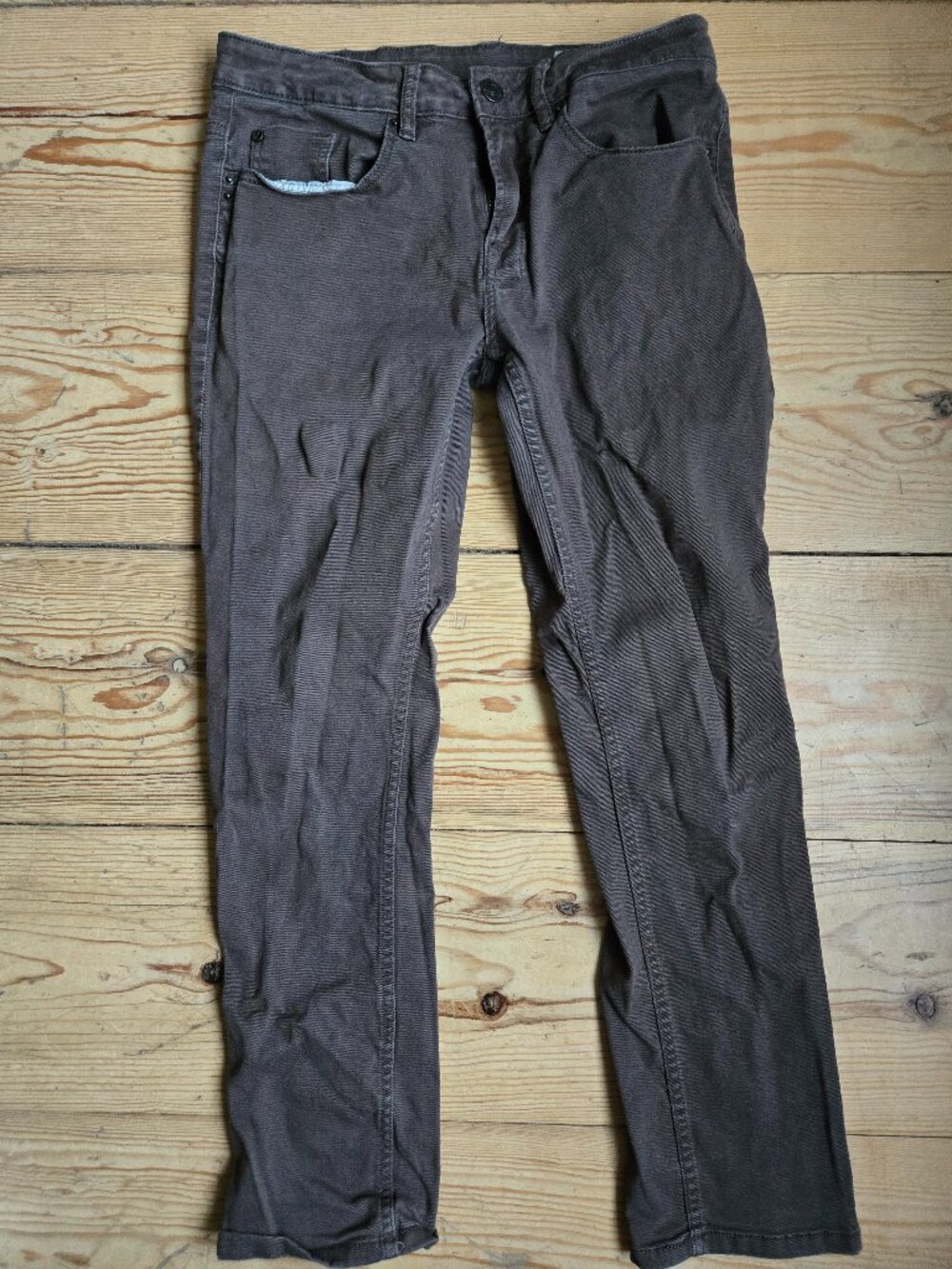 Buffalo David Bitton Gray Slim Straight Stretch Jeans 30x30